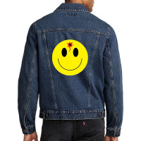 Smiley Face With Bullet Hole Men Denim Jacket | Artistshot