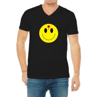 Smiley Face With Bullet Hole V-neck Tee | Artistshot