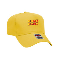 Game Over Vintage Retro Video Games Gaming Gift Arcade T Shirt Adjustable Baseball Cap | Artistshot