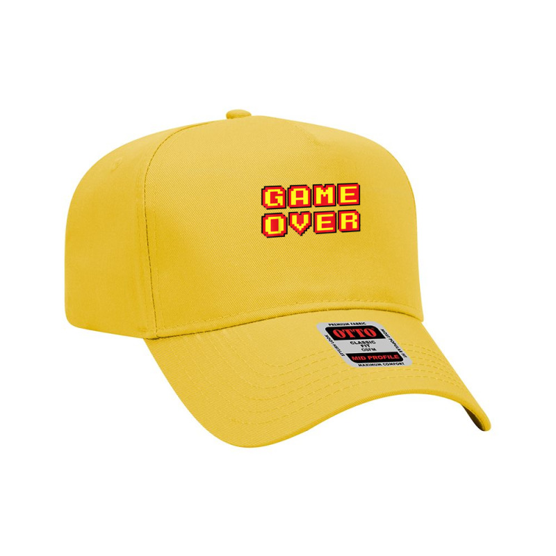 Game Over Vintage Retro Video Games Gaming Gift Arcade T Shirt Adjustable Baseball Cap by gehriglyssy | Artistshot