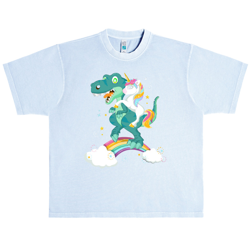 Unicorn Riding T  Shirt Unicorn Riding T Rex Dinosaur Boys Girls T  Sh Urban Heavy T-shirt by huntingsignpost | Artistshot