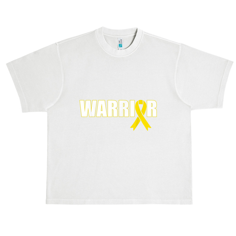 Bone Cancer Warrior Sarcoma Yellow Ribbon Urban Heavy T-shirt | Artistshot