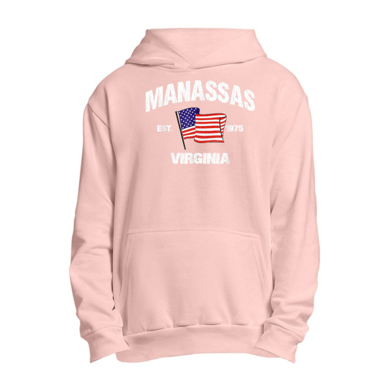 Manassas Virginia Va Usa Stars & Stripes Vintage Style Urban Pullover Hoodie by WirtzRichard | Artistshot