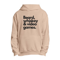 Beard, Whiskey   Video Games  Manly Whiskey Drinker Urban Pullover Hoodie | Artistshot