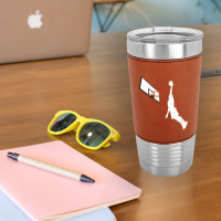 Basketball Dunk Competition Silhouette One Handed Dunk Shot Leatherette Tumbler | Artistshot