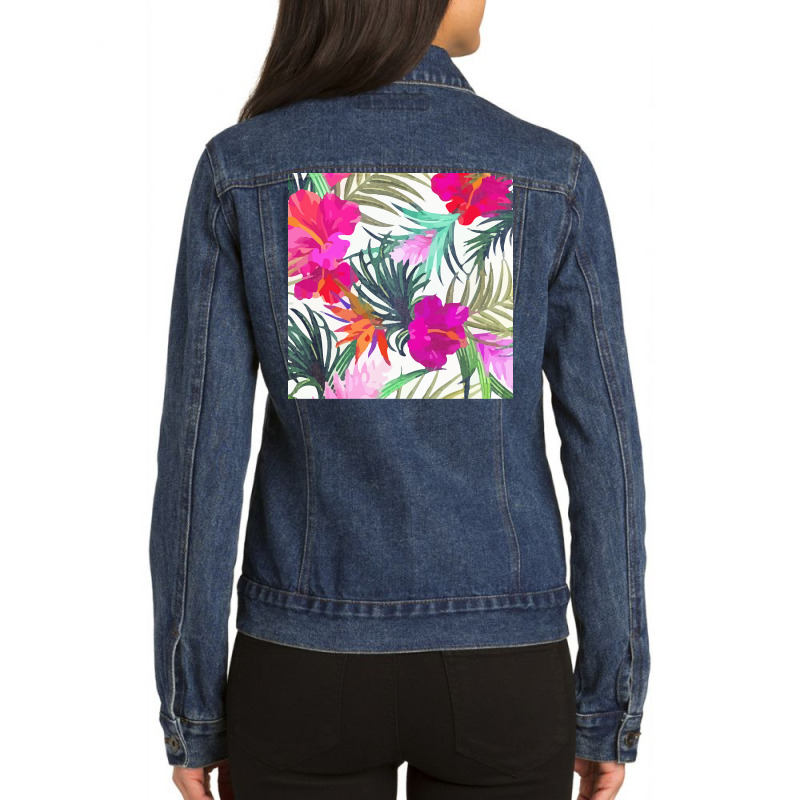 Tropical T  Shirt Tropical Fascinating Foliage T  Shirt Ladies Denim Jacket by toyair | Artistshot