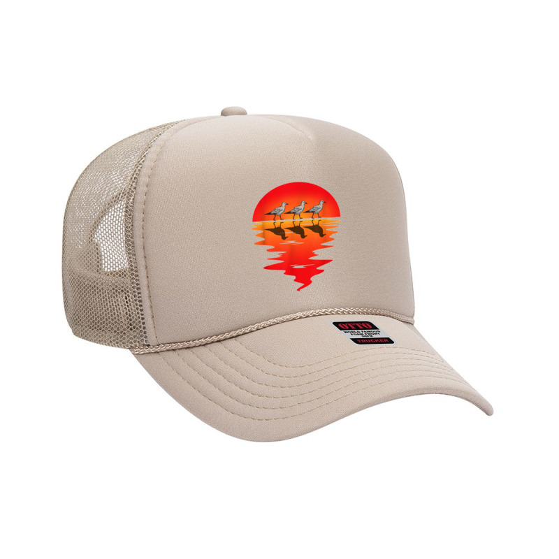 Flocks Of Seagull Vintage Sunset Seabird Harbour Albatros Foam Trucker Hat by kurniawanm | Artistshot