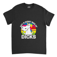 Eat A Giant Bag Of Dicks Unicorn Flipping The Bird Adult Gag Classic T-shirt | Artistshot