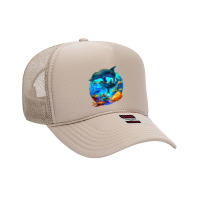 Dolphin Sea Life Save The Ocean Marine Biology Aquarium Foam Trucker Hat | Artistshot