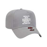 World's Most Wonderful Emergency Medical Technician T Shirt Adjustable Baseball Cap | Artistshot