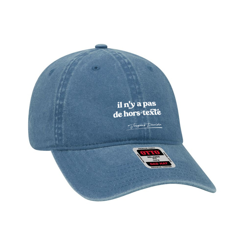 Jacques Derrida Quote Design Dyed Cap | Artistshot