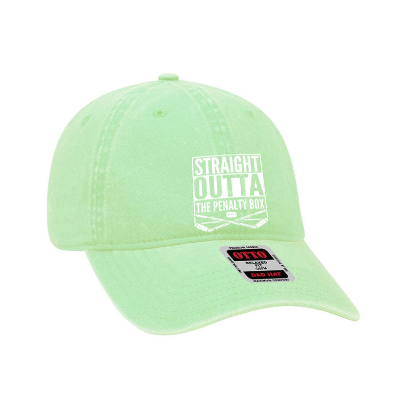 Straight Outta The Penalty Box Hockey Player Gift Hockey Dyed Cap by duniaperi | Artistshot