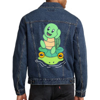 Turtle T  Shirt Turtle's Froggy Friend T  Shirt Men Denim Jacket | Artistshot