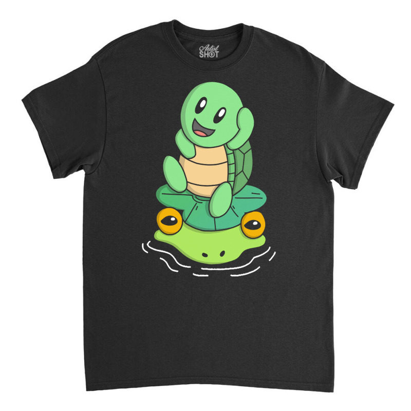 Turtle T  Shirt Turtle's Froggy Friend T  Shirt Classic T-shirt | Artistshot