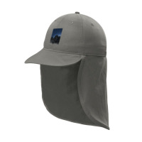 Black Mountain Under Blue Sky Sun Shade Cap | Artistshot