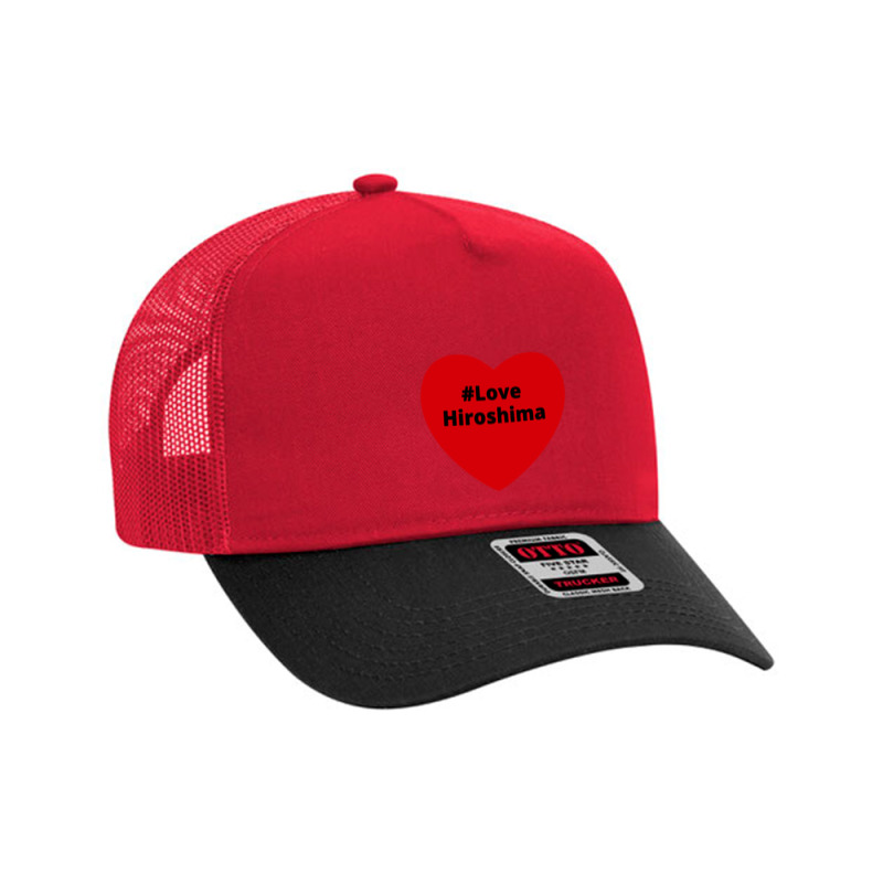 Love Hiroshima, Hashtag Heart, Love Hiroshima 2 Mesh Back Trucker Hat | Artistshot