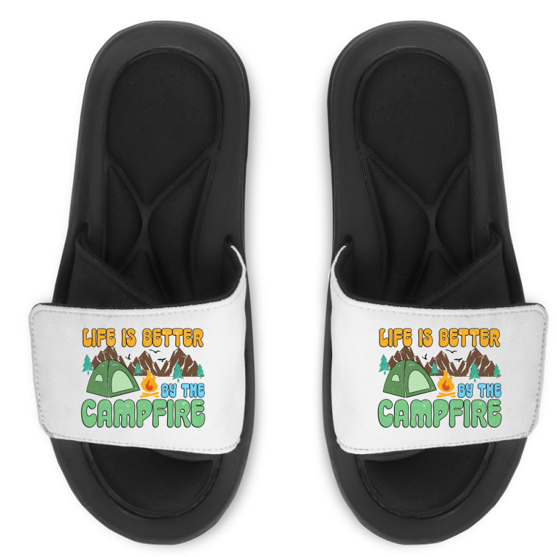 Life Is Better By The Campfire Slide Sandal | Artistshot