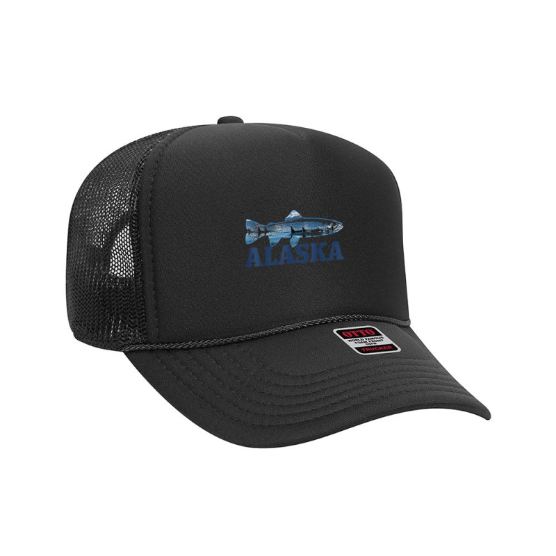 Fishing Alaska Trout Salmon Fly Fishing Fish Orca Whale Nature 598 Foam Trucker Hat | Artistshot