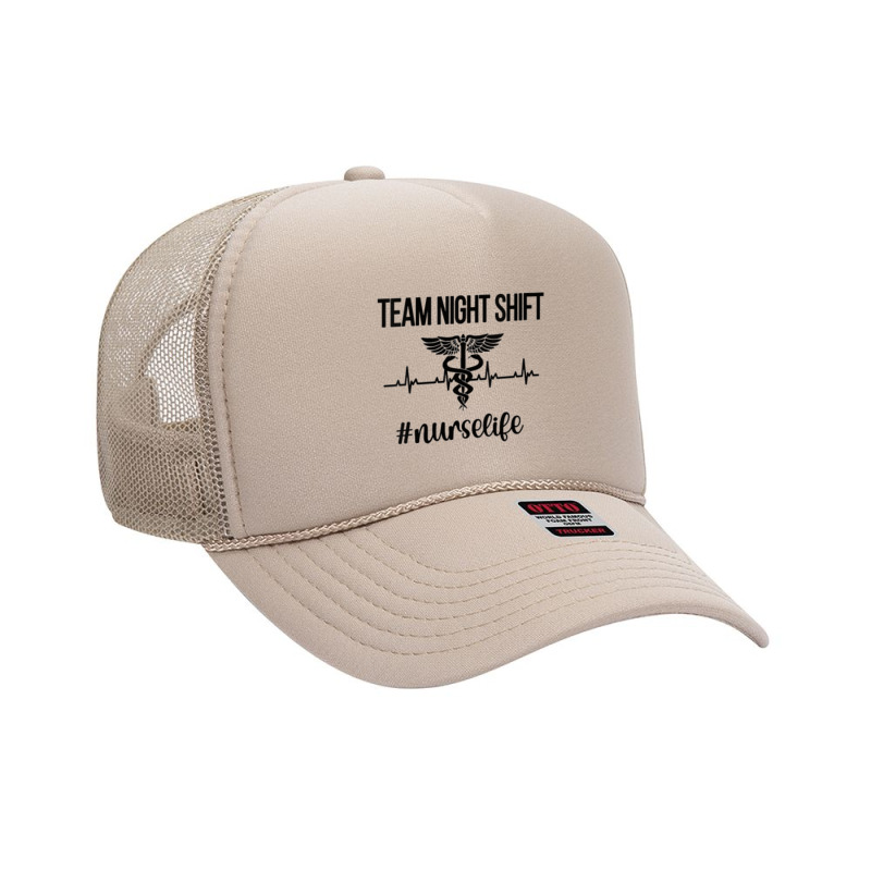 Womens Team Night Shift Caduceus Nursing Night Shift Nurse Week Foam Trucker Hat | Artistshot