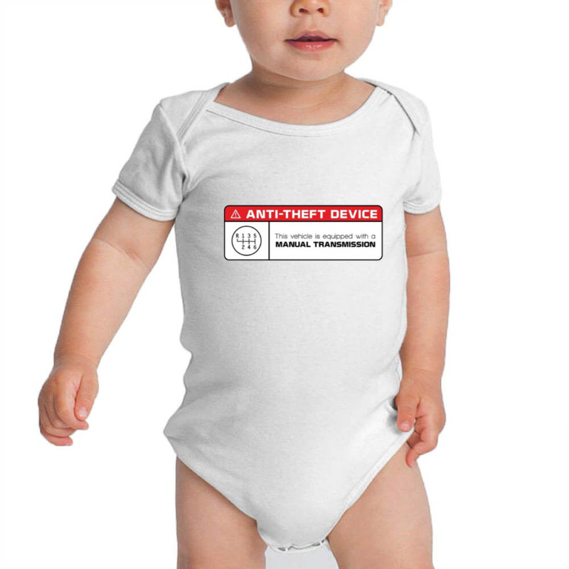 Anti Theft Device Manual Transmission Warning Baby Bodysuit by designtopall | Artistshot