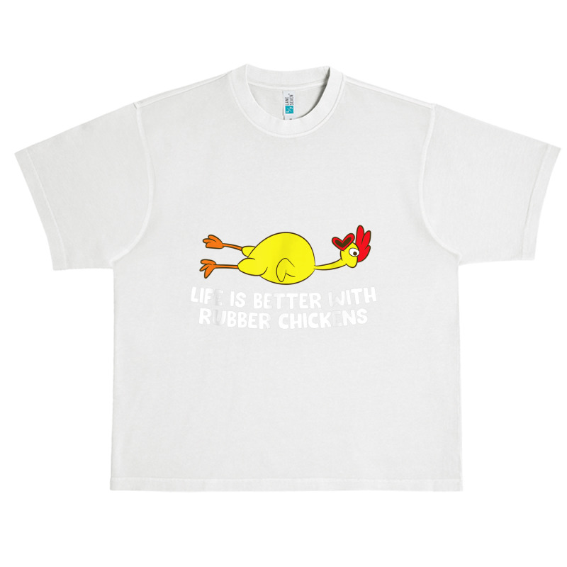 Life Is Better With Rubber Chickens Funny Rubber Chicken Urban Heavy T-shirt by AntoineDesign | Artistshot