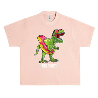 Pool Party T Rex Dinosaur Doughnut Float  T Rex Gift Mens Womens Urban Heavy T-shirt | Artistshot