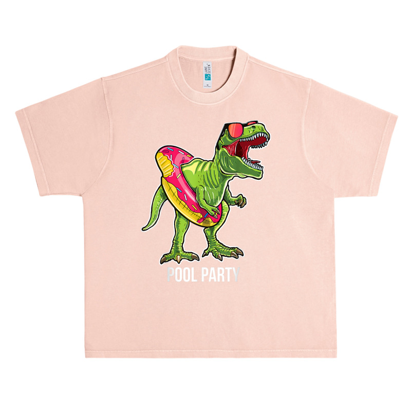 Pool Party T Rex Dinosaur Doughnut Float  T Rex Gift Mens Womens Urban Heavy T-shirt | Artistshot