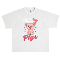 Just A Girl Who Loves Pigs Hog Lover Cute Farmer T Shirt Urban Heavy T-shirt | Artistshot