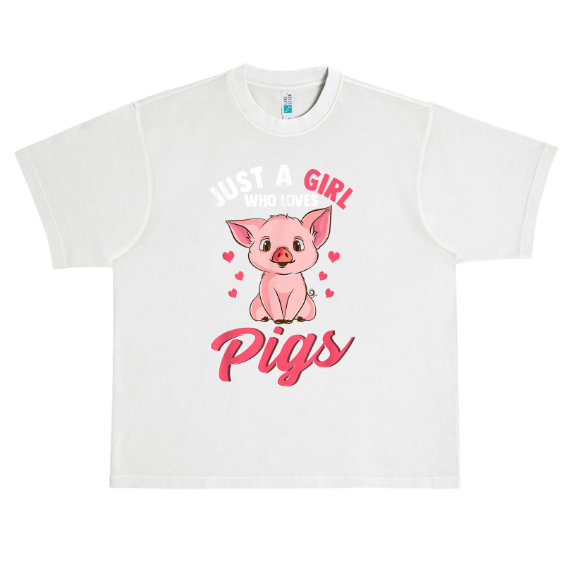 Just A Girl Who Loves Pigs Hog Lover Cute Farmer T Shirt Urban Heavy T-shirt | Artistshot