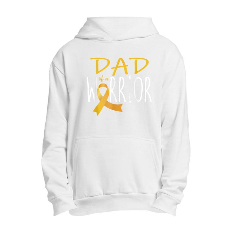 Childhood Cancer Awareness Dad Of A Warrior Urban Pullover Hoodie | Artistshot