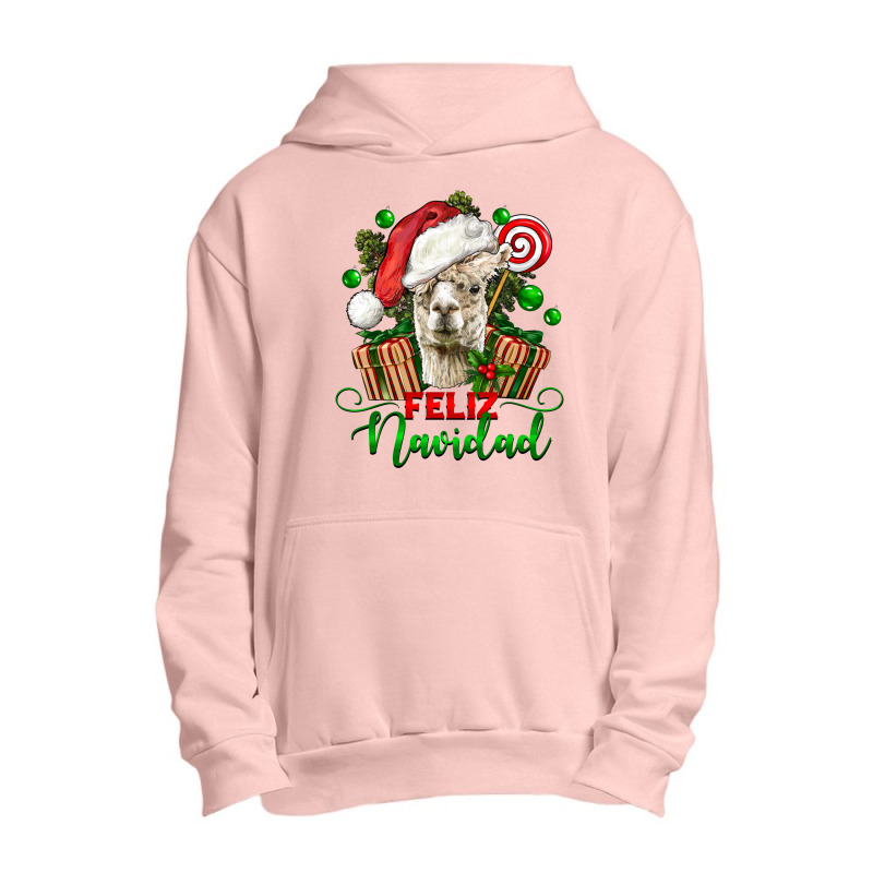 Feliz Navidad Alpaca Head Urban Pullover Hoodie | Artistshot