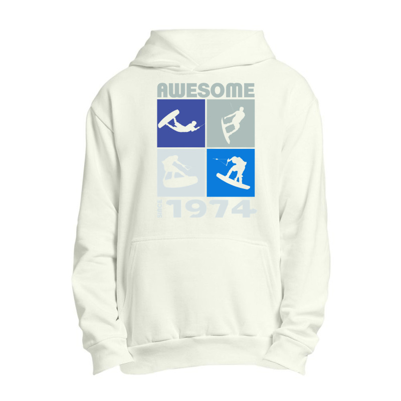 Awesome Since 1974. Wakeboard Lifestyle Pullover Hoodie Urban Pullover Hoodie | Artistshot