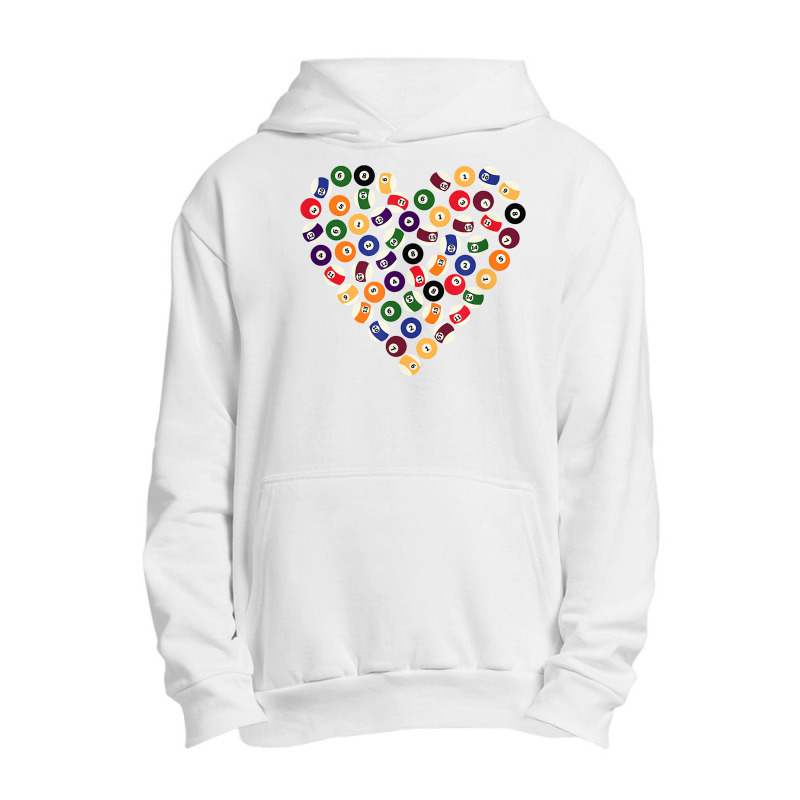 Pool Player Billiard Balls Heart For Pool & Billiards Lovers T Shirt Urban Pullover Hoodie | Artistshot