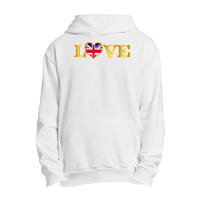 United Kingdom Flag British Great Britain Uk Heart Premium Urban Pullover Hoodie | Artistshot