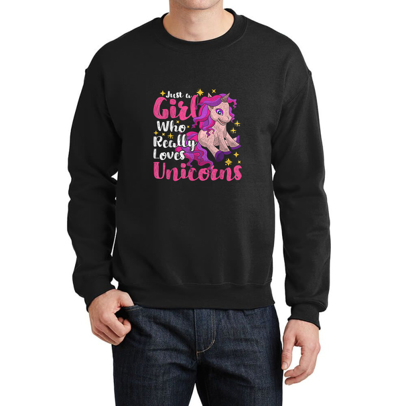 Fairy Tale Unicorn Lover Girls Women Magical Animal Unicorn Crewneck Sweatshirt by Yuh2105 | Artistshot