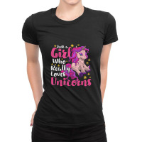 Fairy Tale Unicorn Lover Girls Women Magical Animal Unicorn Ladies Fitted T-shirt | Artistshot