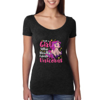 Fairy Tale Unicorn Lover Girls Women Magical Animal Unicorn Women's Triblend Scoop T-shirt | Artistshot