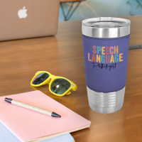 Speech Language Pathologist Groovy Wavy Speech Therapy T Shirt Leatherette Tumbler | Artistshot