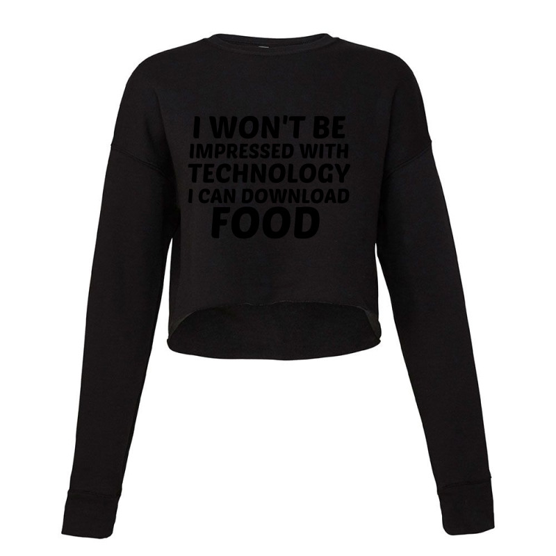 Technology Download Food Cropped Sweater | Artistshot