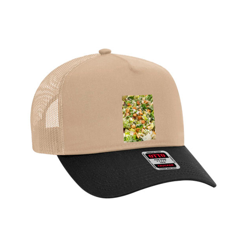 Caesar Salad Pattern, Caesar Salad Mesh Back Trucker Hat by HlebVasilev | Artistshot