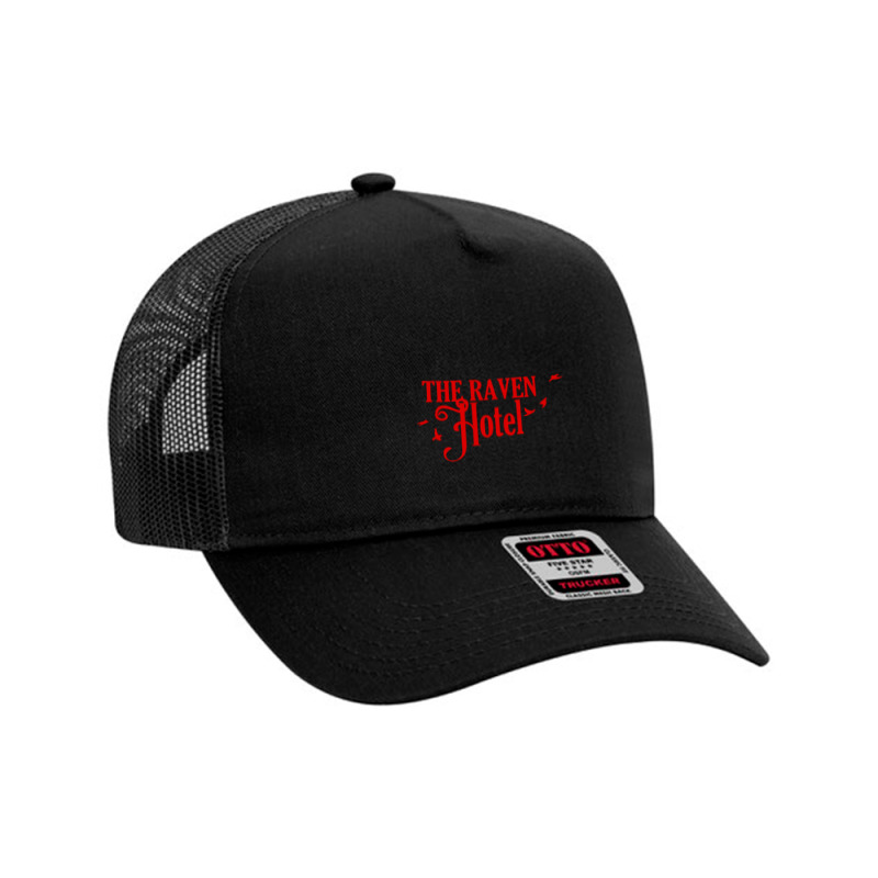 The Raven Hotel   Altered Carbon Inspired Design Mesh Back Trucker Hat | Artistshot