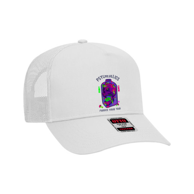 Mushroom Lsd Skull Psychedelic Trip Mesh Back Trucker Hat | Artistshot