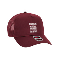 Gift For Superhero Boatman Mesh Back Trucker Hat | Artistshot