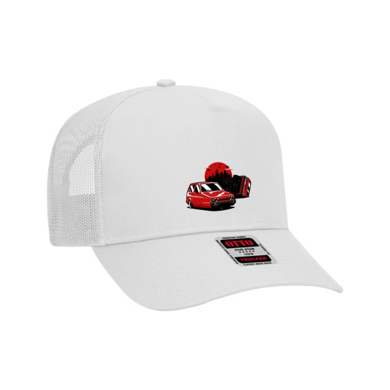 Red Reliant Robin Upside Down Mesh Back Trucker Hat by wirahasa | Artistshot