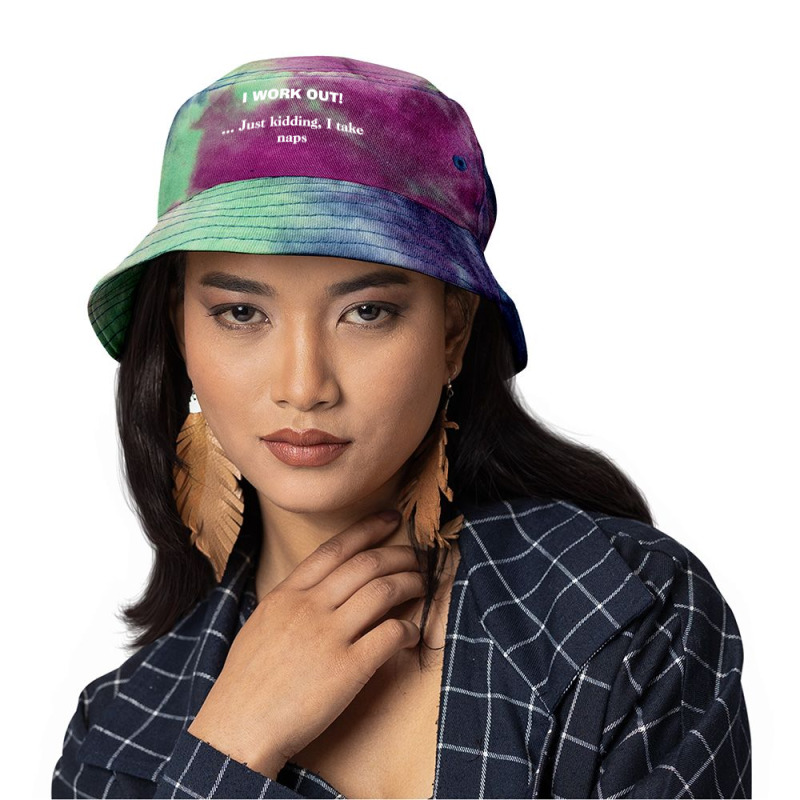 Work Out Tie Dyed Bucket Hat by Vanode Art | Artistshot