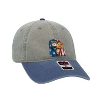 Yorkshire Terrier Us Flag July 4th Patriotic Yorkie Puppies T Shirt Dyed Cap | Artistshot