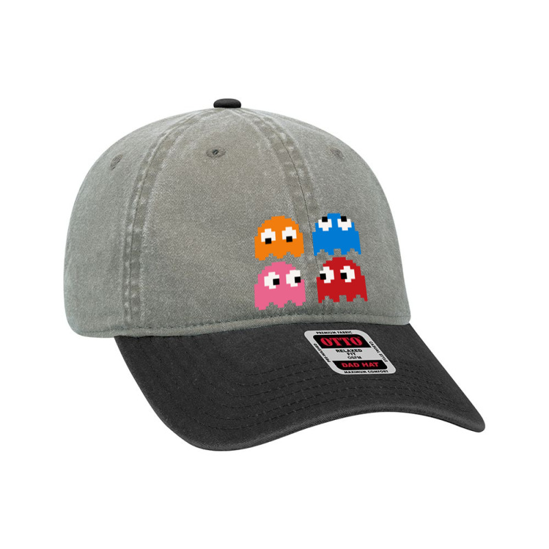 Pacman Ghosts Cool Retro 80s Dyed Cap by wongnyleneh | Artistshot