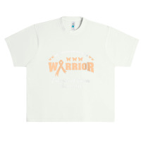 Womens Granddaughter Of A Warrior Endometrial Cancer Awareness Urban Heavy T-shirt | Artistshot