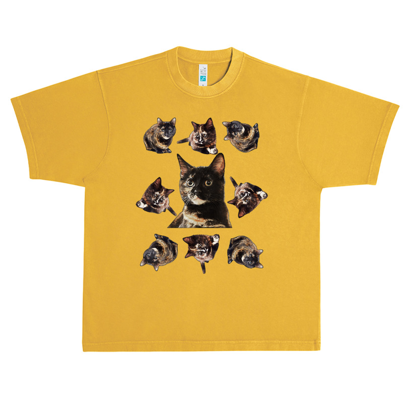 Tortie Cat Tortoiseshell Overload Multi Cat T Shirt Urban Heavy T-shirt by derosaatlamos | Artistshot