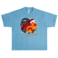 Chicken Cute Chicken Tree Christmas Light Funny Xmas Pajama Matching 1 Urban Heavy T-shirt | Artistshot